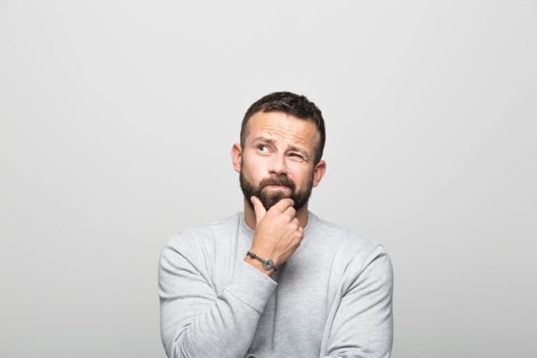 Man thinking about company's carbon footprint