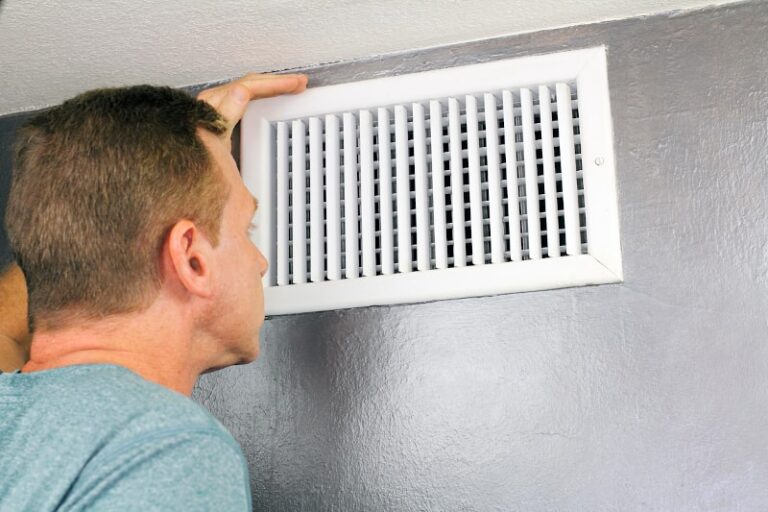 warm air from air conditioner vent